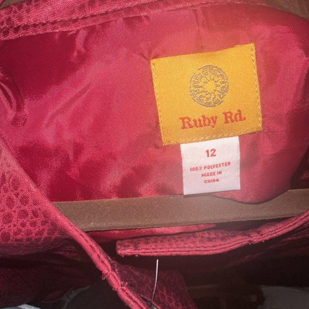 Ruby Rd Women's Red Jacket Snake Sz 12 Long Sleeve Work/Casual - Picture 6 of 6